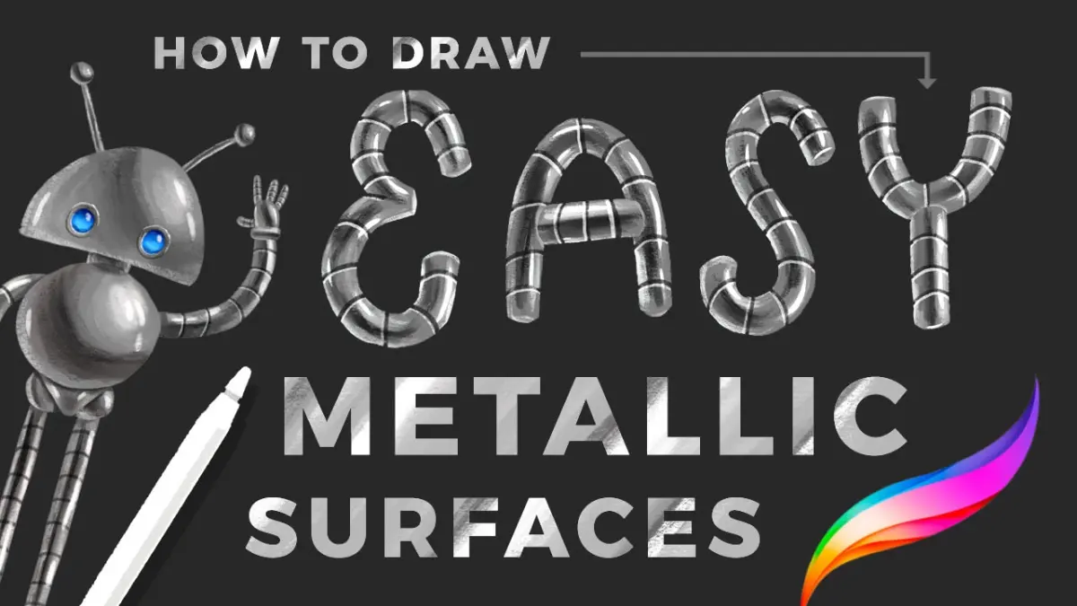 How to Draw Metallic Surfaces the Easy Way
