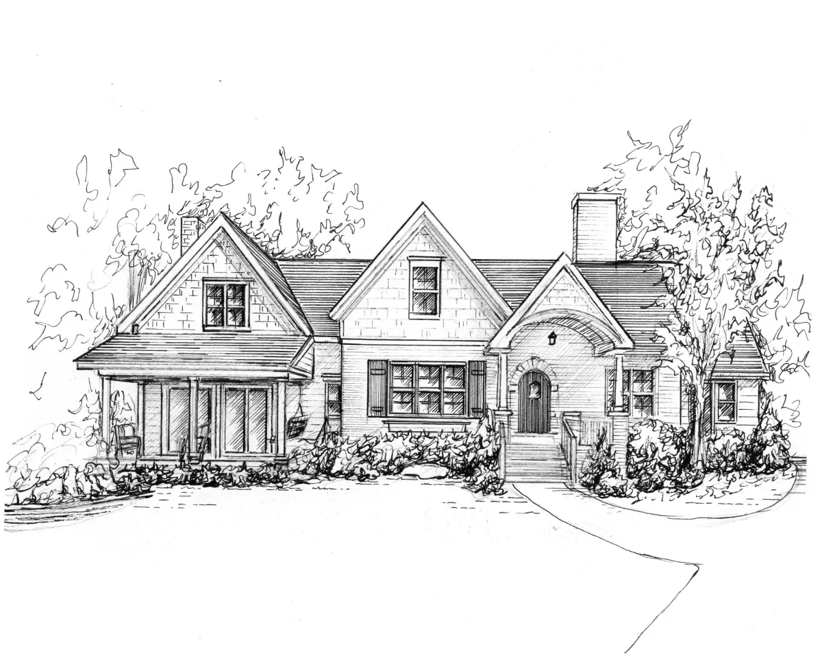 Custom House Drawing in Ink, Personalized Sketch of Your Home or Cottage