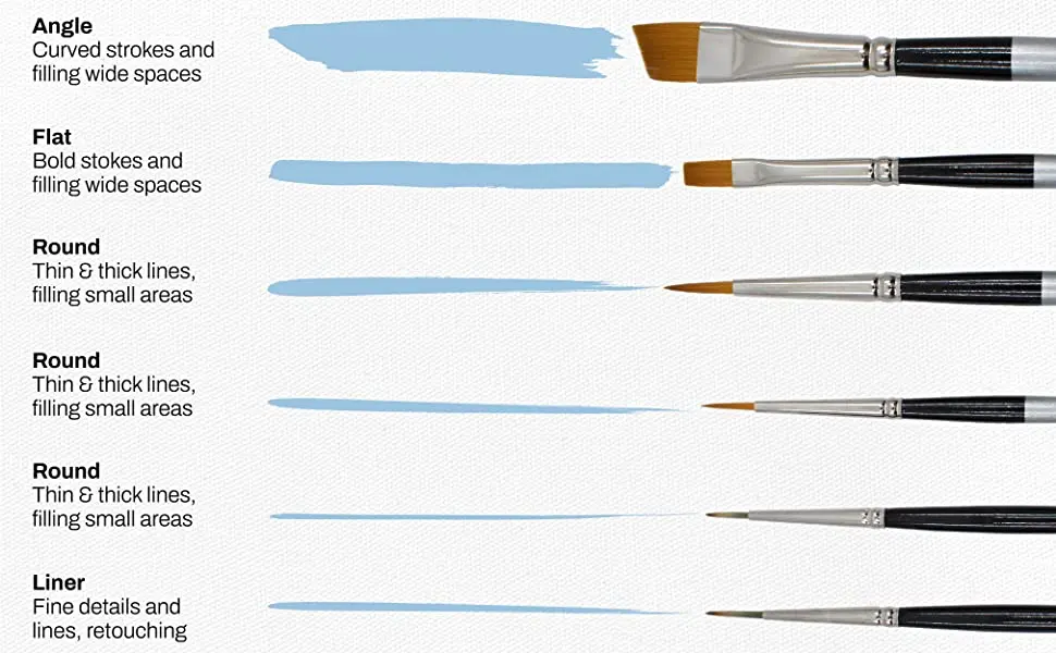 Trekell Acrylic Brush Set