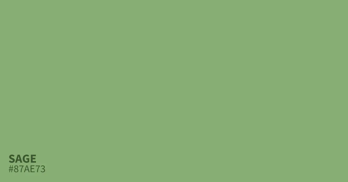Sage #87ae73 Hex Color: Shades, Tints & Palettes