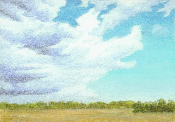 How to Draw Clouds with Colored Pencil