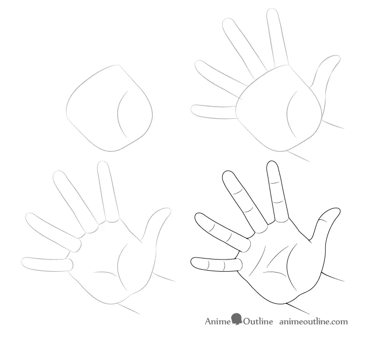 How to Draw Hand Poses Step by Step