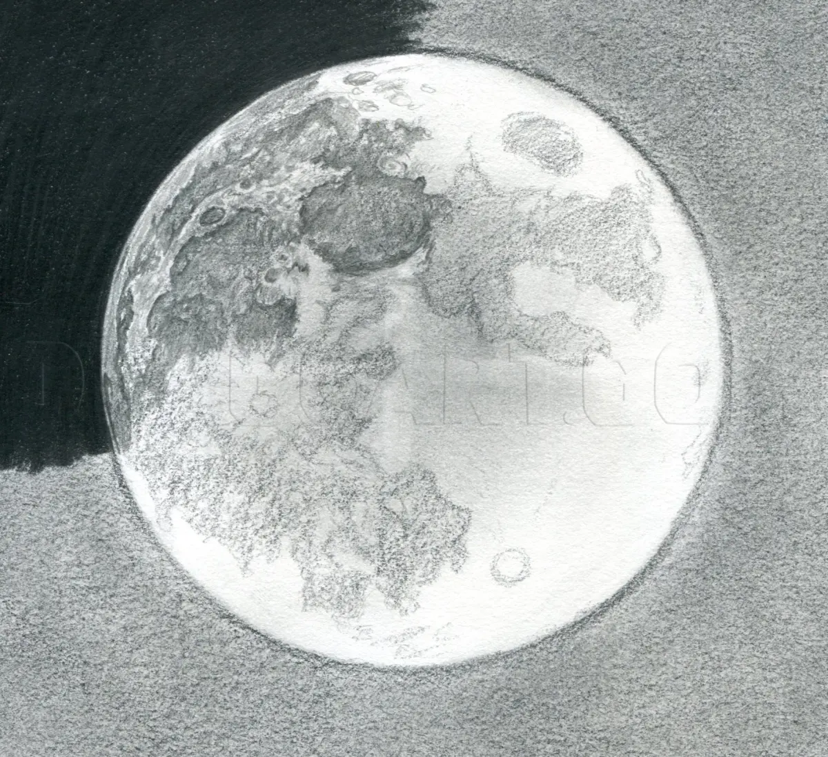 How To Draw The Moon, Drawing, Step by Step, by finalprodigy
