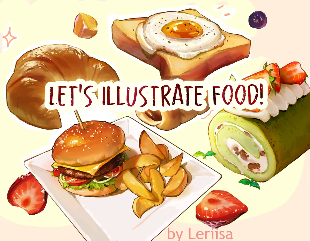 Illustrating Mouth-watering Food! “Food Drawing by Leriisa #1” by Leriisa