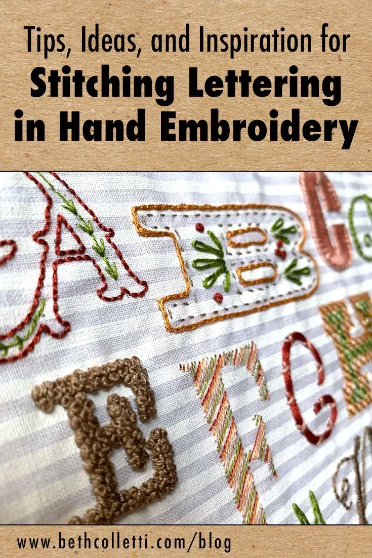 Tips, Ideas & Inspiration for Stitching Letters in Hand Embroidery