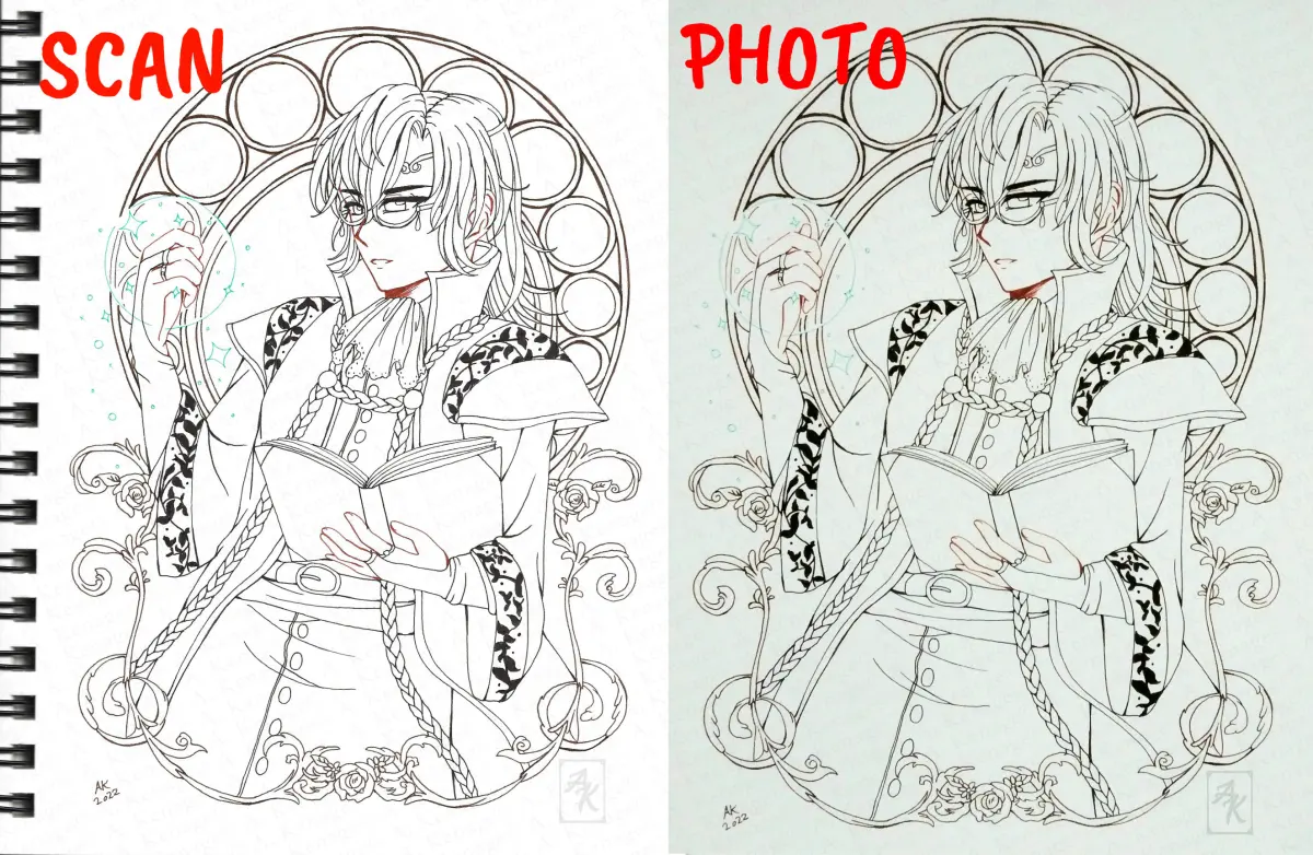 How to Turn Traditional Art into Digital Art! by KenageArts