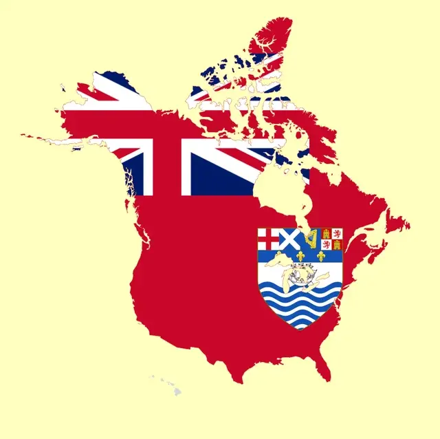 What if Canada and America merged to become a single country that is loyal to the British crown?