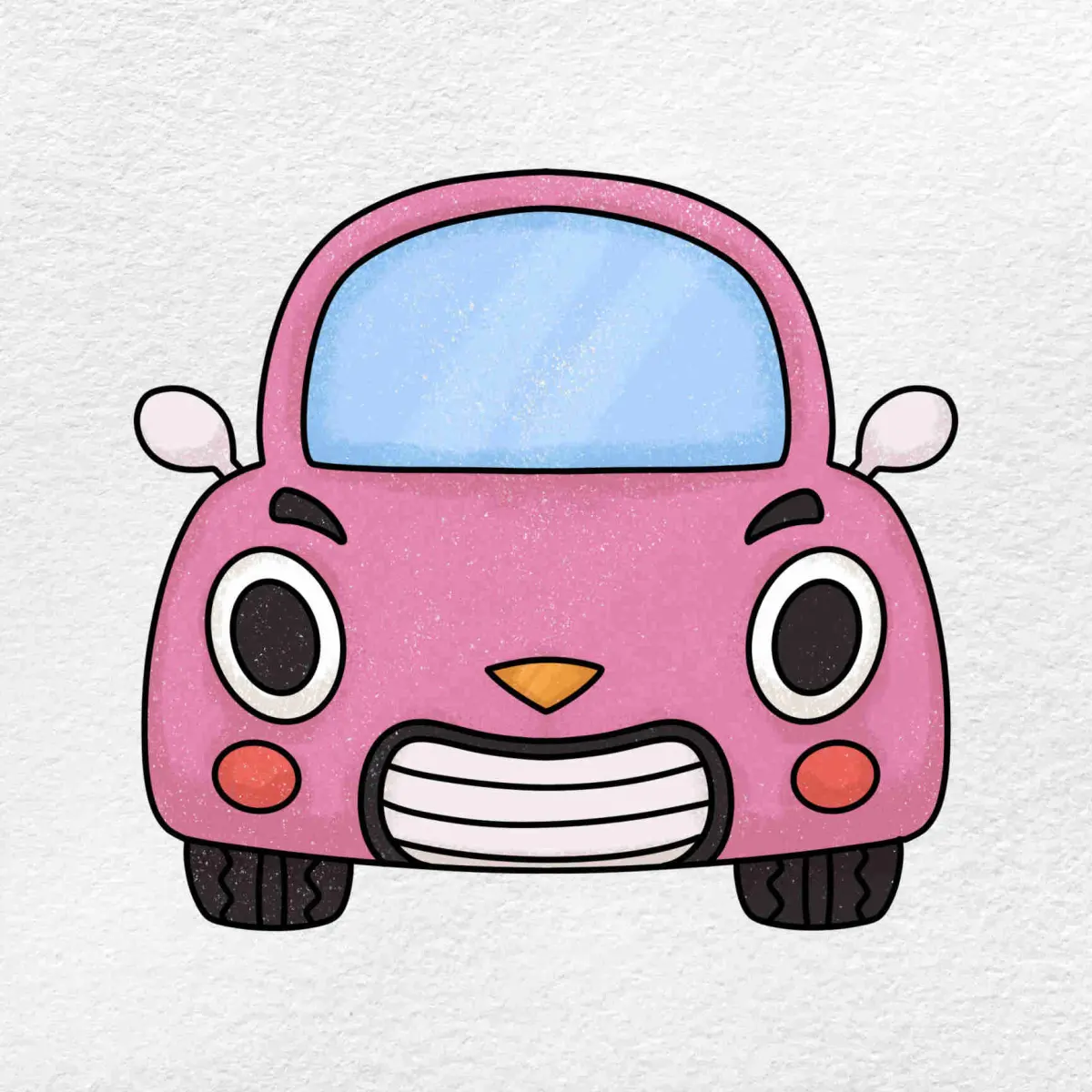 How to Draw a Cute Car