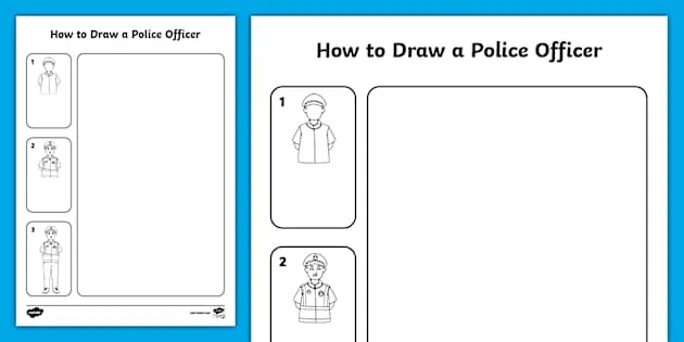 How to Draw a Police Officer Activity