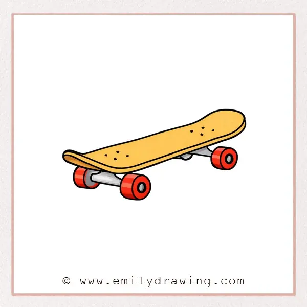 How to Draw a Cartoon Skateboard