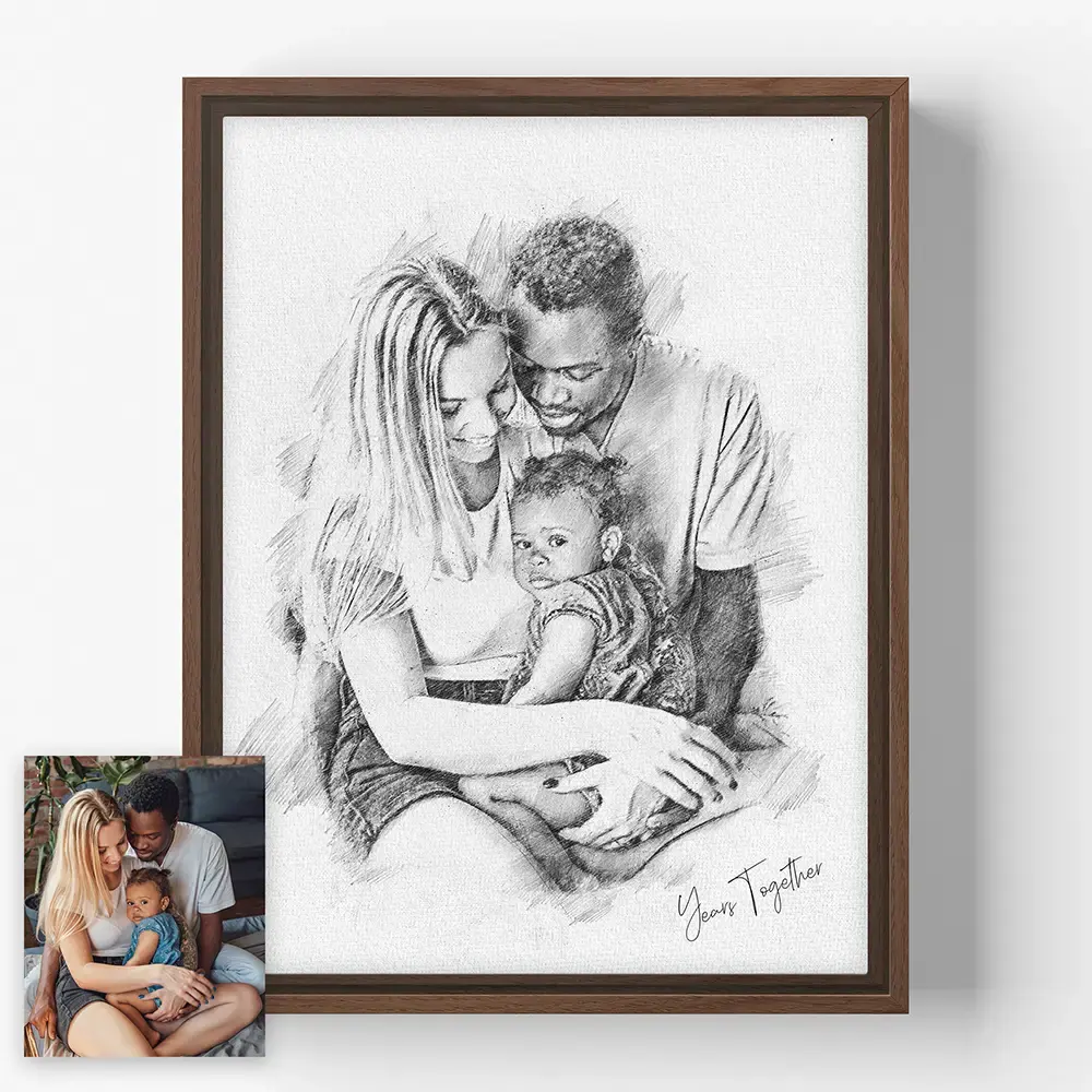 How do you draw a family portrait