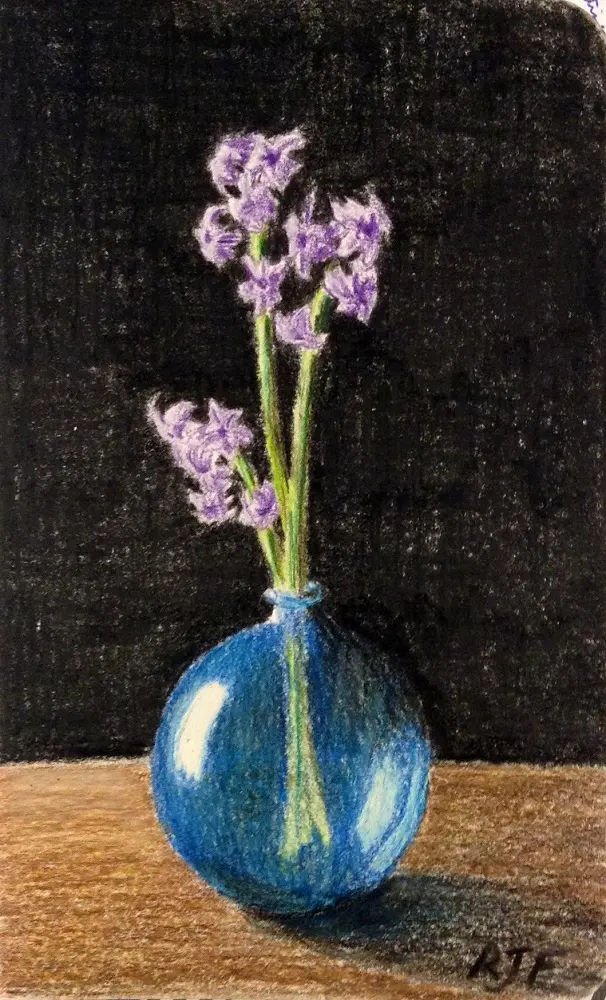 Coloured Pencils: Vase of Flowers (demonstration)