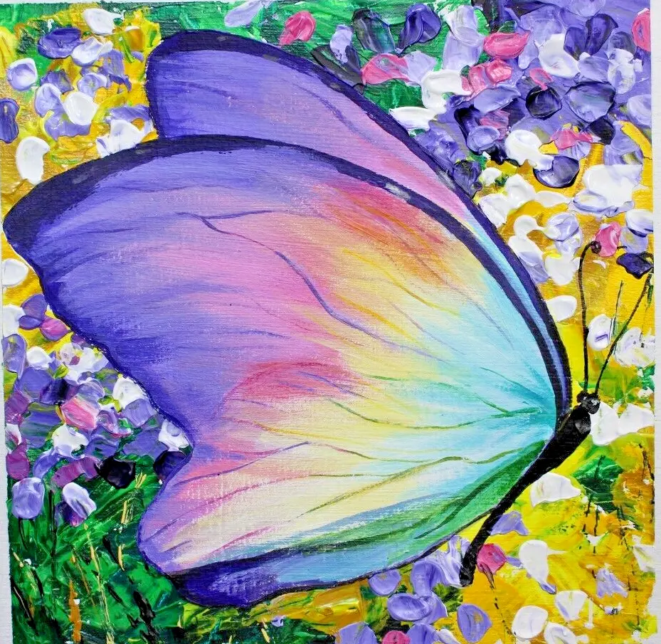 Original Acrylic Painting Butterfly Wall decor