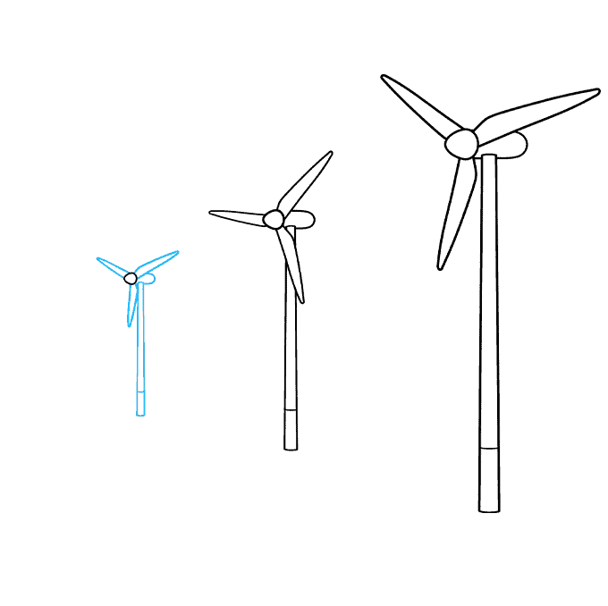 How to Draw a Wind Turbine