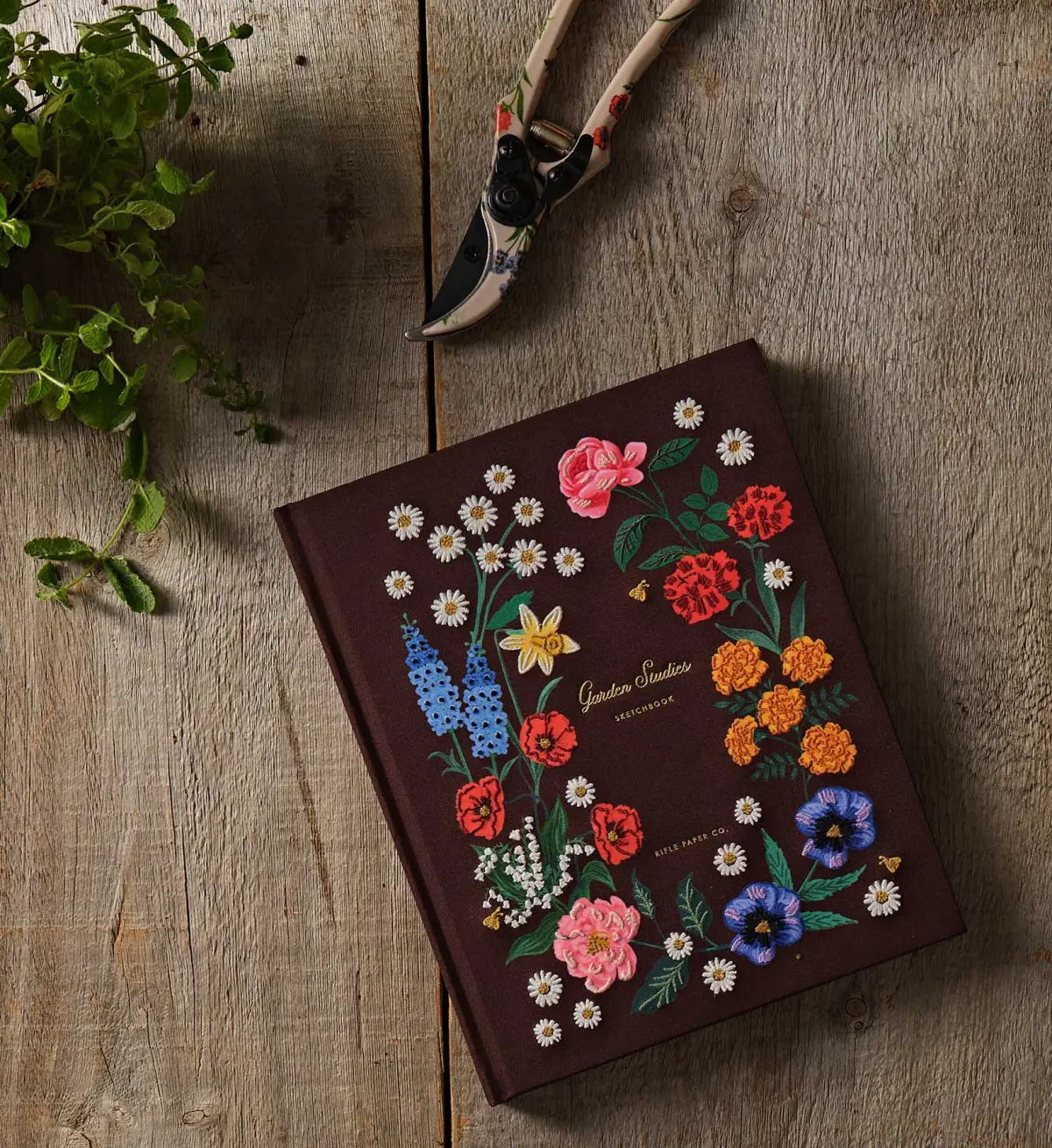 Rifle Paper Co. Embroidered Sketchbook Garden Study