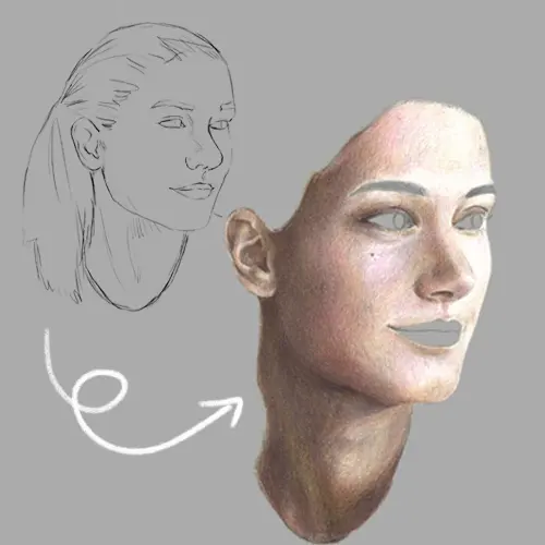 How to Draw Skin Tones with Coloured Pencils