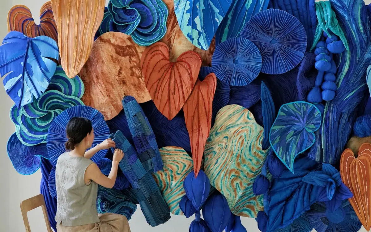 A Lush Textile Installation Springs to Life in Shanghai