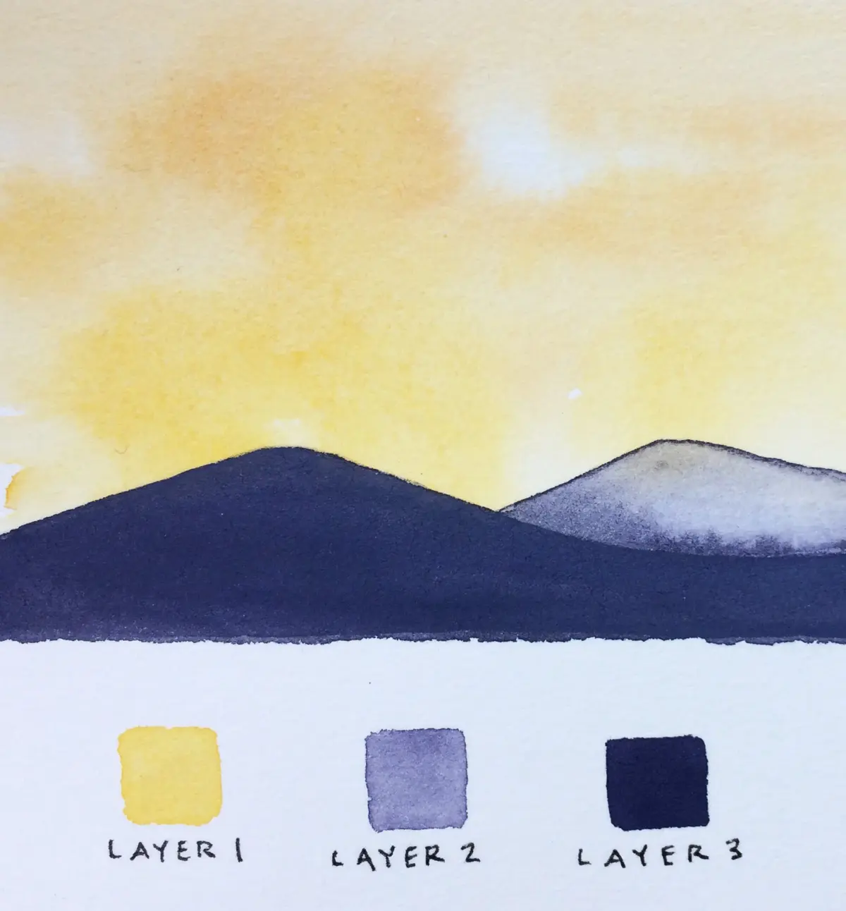 How many layers of watercolor can you do