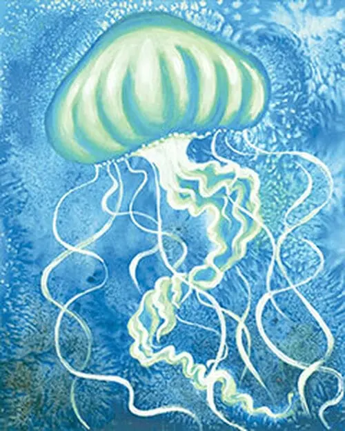 Paint at Home Kits. Watercolor Jellyfish