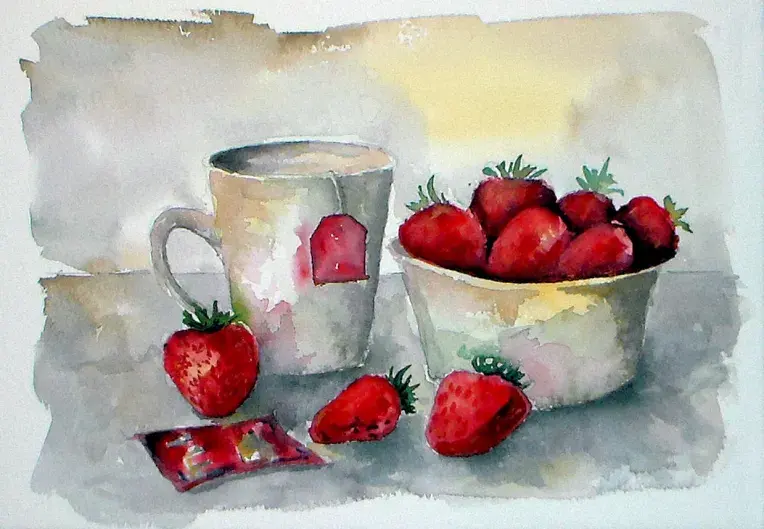 Life is Just a Bowl of…Strawberries? {Watercolor Tutorial}