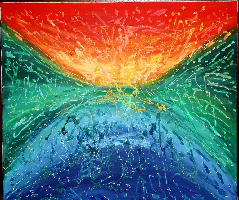 4 Elements Painting by Aida Karaeva
